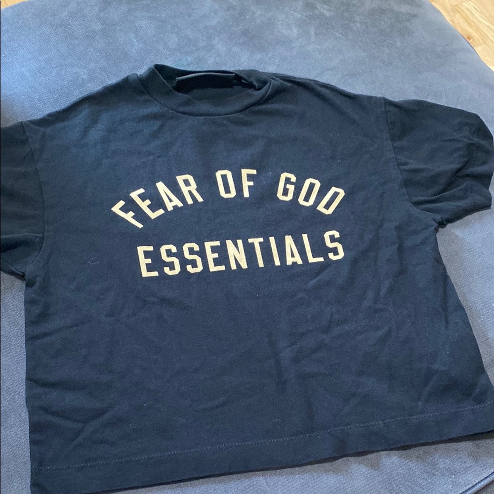 Fear of God Essentials Black and Gold Tee